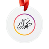 ATLScoop Acrylic Ornament with Ribbon